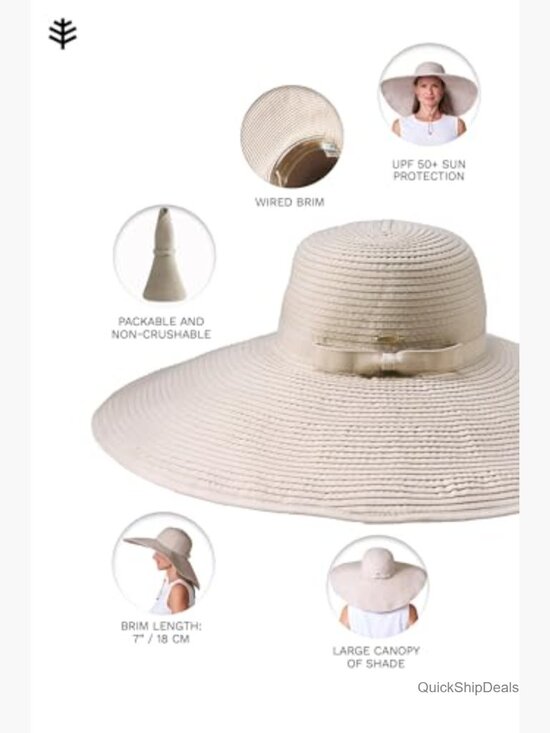 Ultra Wide Sun Hat UPF 50+ Sun Protection Packable Travel Hat main image 5